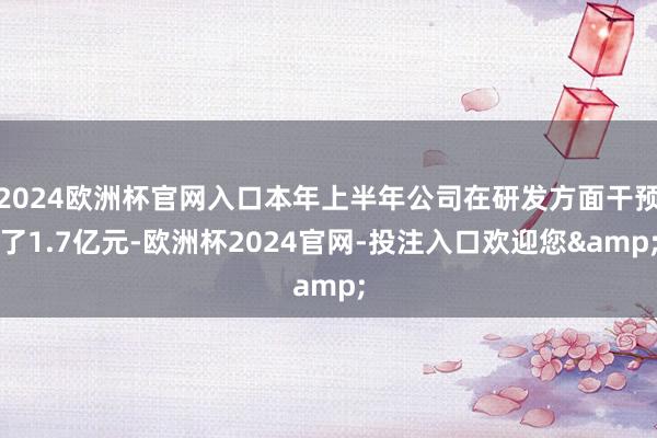 2024欧洲杯官网入口本年上半年公司在研发方面干预了1.7亿元-欧洲杯2024官网-投注入口欢迎您&