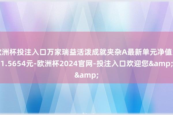 欧洲杯投注入口万家瑞益活泼成就夹杂A最新单元净值为1.5654元-欧洲杯2024官网-投注入口欢迎您&