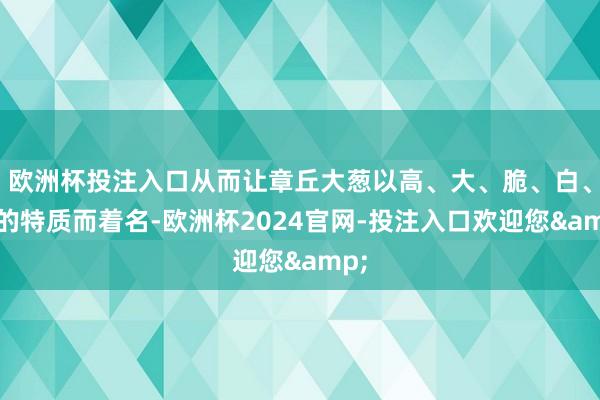 欧洲杯投注入口从而让章丘大葱以高、大、脆、白、甜的特质而着名-欧洲杯2024官网-投注入口欢迎您&