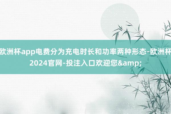 欧洲杯app电费分为充电时长和功率两种形态-欧洲杯2024官网-投注入口欢迎您&
