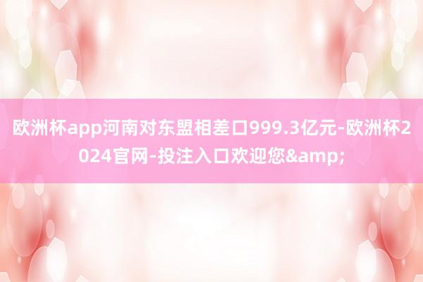 欧洲杯app河南对东盟相差口999.3亿元-欧洲杯2024官网-投注入口欢迎您&