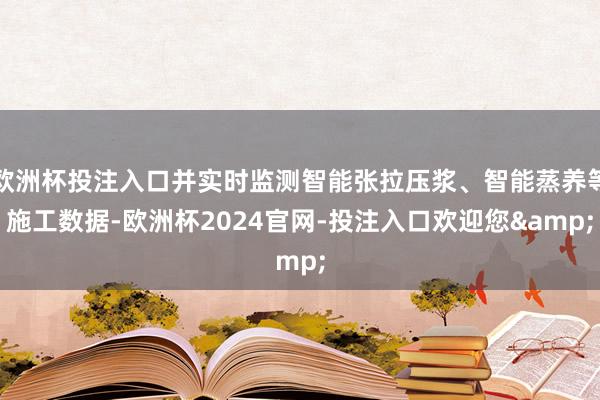 欧洲杯投注入口并实时监测智能张拉压浆、智能蒸养等施工数据-欧洲杯2024官网-投注入口欢迎您&