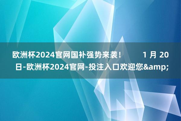 欧洲杯2024官网国补强势来袭！        1 月 20 日-欧洲杯2024官网-投注入口欢迎您&