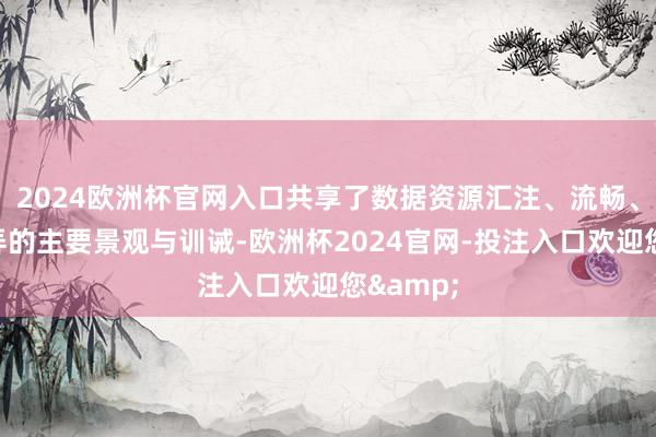 2024欧洲杯官网入口共享了数据资源汇注、流畅、开荒愚弄的主要景观与训诫-欧洲杯2024官网-投注入口欢迎您&