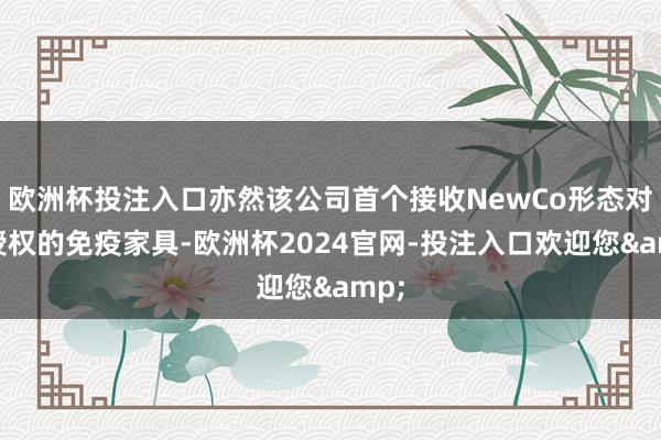 欧洲杯投注入口亦然该公司首个接收NewCo形态对外授权的免疫家具-欧洲杯2024官网-投注入口欢迎您&
