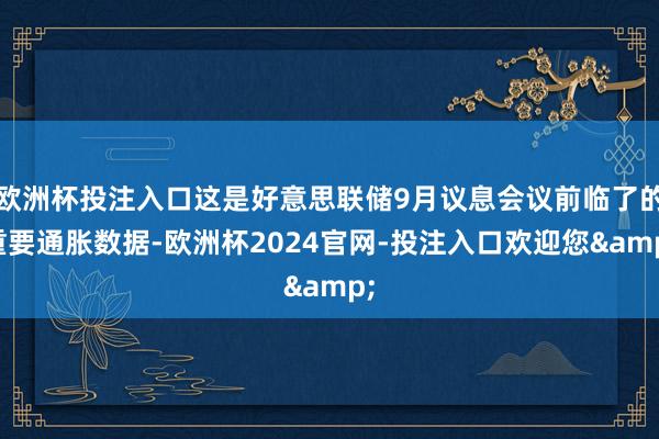 欧洲杯投注入口这是好意思联储9月议息会议前临了的重要通胀数据-欧洲杯2024官网-投注入口欢迎您&