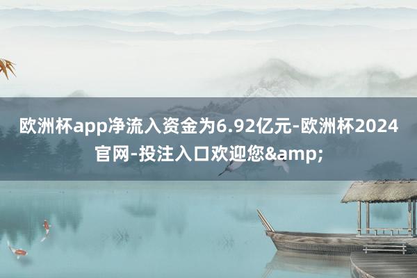 欧洲杯app净流入资金为6.92亿元-欧洲杯2024官网-投注入口欢迎您&