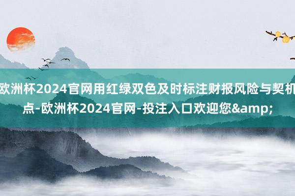 欧洲杯2024官网用红绿双色及时标注财报风险与契机点-欧洲杯2024官网-投注入口欢迎您&