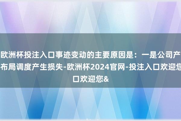欧洲杯投注入口事迹变动的主要原因是：一是公司产能布局调度产生损失-欧洲杯2024官网-投注入口欢迎您&