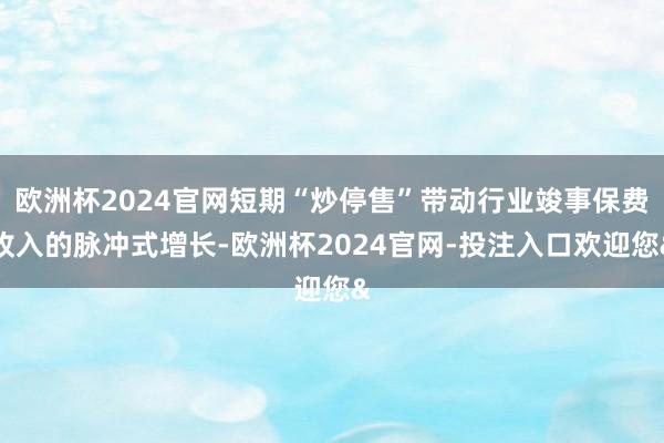 欧洲杯2024官网短期“炒停售”带动行业竣事保费收入的脉冲式增长-欧洲杯2024官网-投注入口欢迎您&