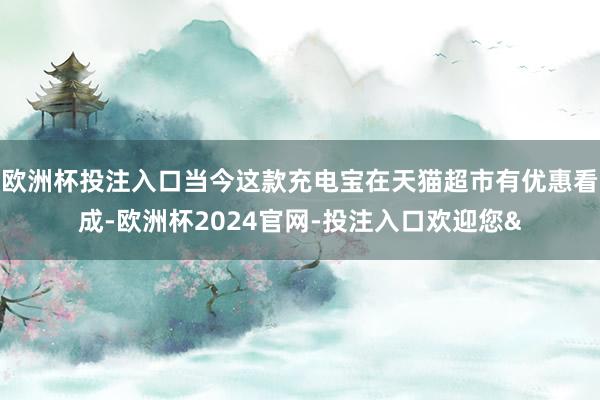 欧洲杯投注入口当今这款充电宝在天猫超市有优惠看成-欧洲杯2024官网-投注入口欢迎您&