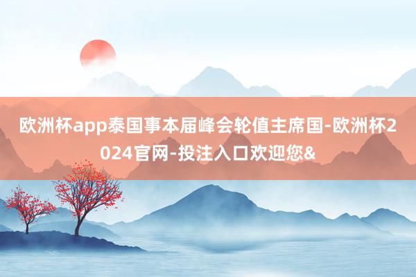 欧洲杯app　　泰国事本届峰会轮值主席国-欧洲杯2024官网-投注入口欢迎您&