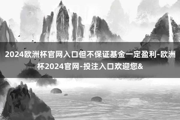 2024欧洲杯官网入口但不保证基金一定盈利-欧洲杯2024官网-投注入口欢迎您&