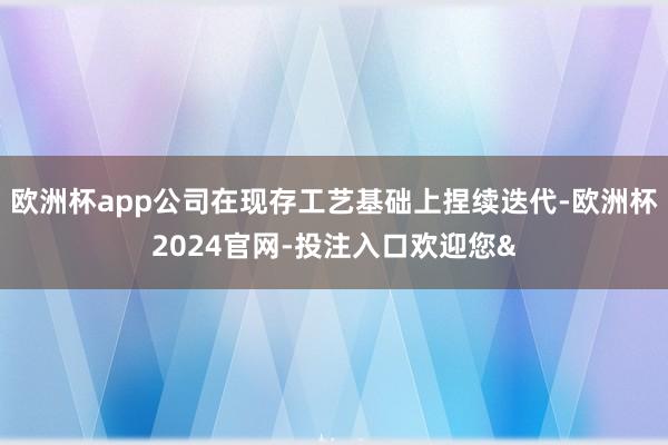 欧洲杯app公司在现存工艺基础上捏续迭代-欧洲杯2024官网-投注入口欢迎您&