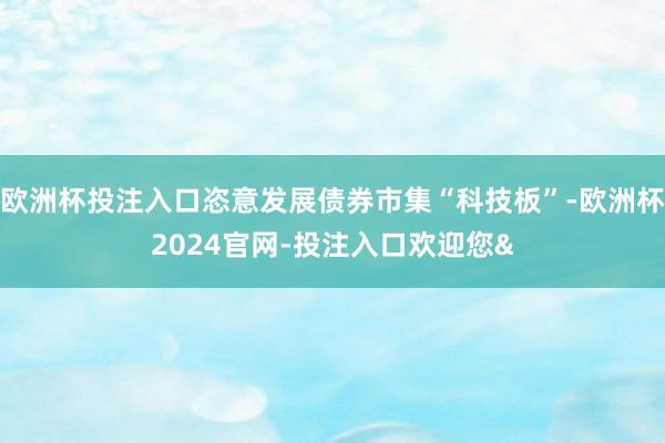 欧洲杯投注入口恣意发展债券市集“科技板”-欧洲杯2024官网-投注入口欢迎您&