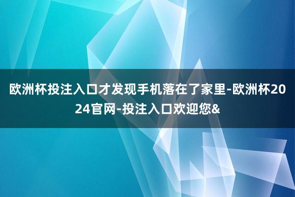 欧洲杯投注入口才发现手机落在了家里-欧洲杯2024官网-投注入口欢迎您&