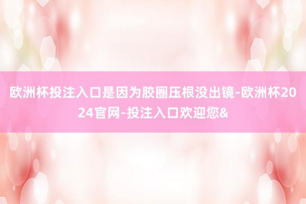 欧洲杯投注入口是因为胶圈压根没出镜-欧洲杯2024官网-投注入口欢迎您&
